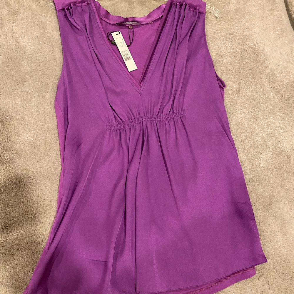 Elie tahari purple silk tank/shell